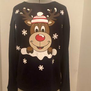 CHRISTMAS HOLIDAY FESTIVE REINDEER TOP